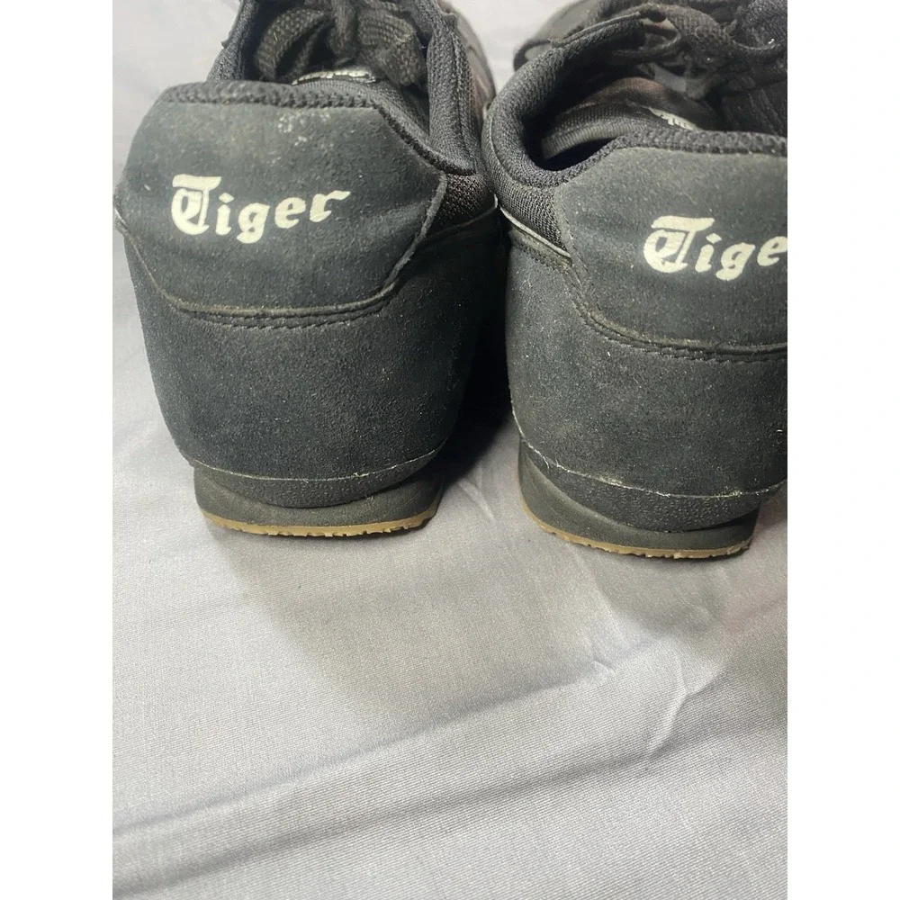 Tiger Black Casual Sneakers Men's Size 13 Gum Sole Lace Up Athletic Shoes
